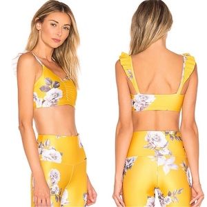 Onzie La Femme bra, golden floral, size M/L